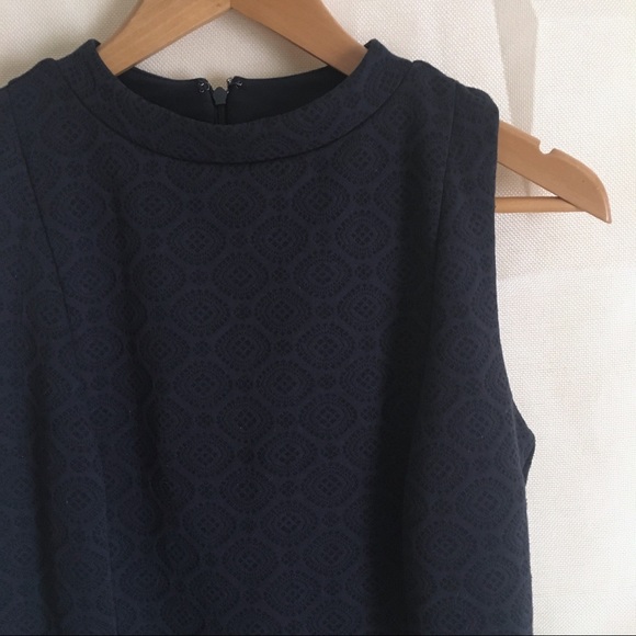 ANN TAYLOR | High Neck Pleated Career A Line Dress - Picture 3 of 5